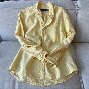 Yellow Ralph Lauren long sleeve polo shirt